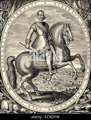 Wallenstein oder Albrecht Wenzel Eusebius von Waldstein, 1583-1634, Herzog von Friedland und Sagan, Kommandeur der kaiserlichen Macht Stockfoto