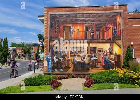 Kanada, Quebec, der Region Laurentides, der touristischen Straße Chemin du Terroir, St. Eustache, alte St. Eustache und seine historischen Wandmalereien Stockfoto