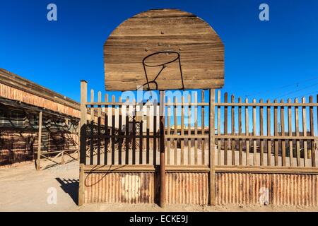 Chile, El Norte Grande, Tarapaca Region, Iquique, Humberstone und Santa Laura Salpeter Werke aufgeführt als Weltkulturerbe der UNESCO, Basketballkorb Stockfoto