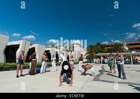 Frankreich, Alpes Maritimes, Menton, Musée Jean Cocteau, Capoeira Tänzer Stockfoto