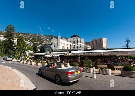 Fürstentum von Monaco, Monaco, Montecarlo, Cafe de Paris in Place du Casino Stockfoto