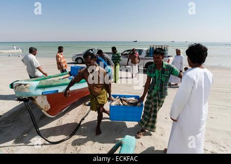 Oman, Khaluf, Fischer Stockfoto