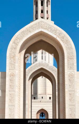 Oman, Sultan Qaboos Grand Mosque in Maskat Stockfoto