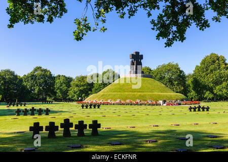 Frankreich, Calvados, La Cambe, Zweiter Weltkrieg deutsche Soldatenfriedhof Stockfoto