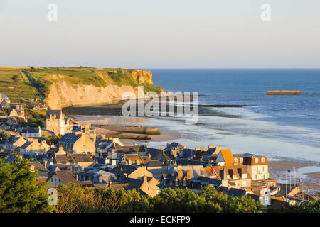 Frankreich, Calvados, Arromanches-Les-Bains, historischen Ort der Landung in der Normandie Stockfoto