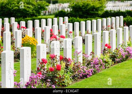 Frankreich, Calvados, Bayeux, britischer Soldatenfriedhof Stockfoto