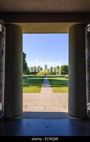 Frankreich, Calvados, La Cambe, Zweiter Weltkrieg deutsche Soldatenfriedhof Stockfoto