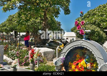 Frankreich, Réunion, Saint Leu, kreolische katholischen Friedhof von Saint Leu Stockfoto