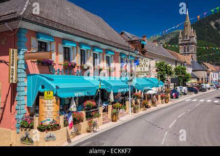 Frankreich, Isere, Korps, Hauptstraße 85 oder Route Napoleon, Restaurant Hotel de La Poste de Christiane et Gilbert Delas Stockfoto