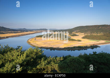 Blick vom Gyeongcheon-Observatorium in Sangju-Si, Korea Stockfoto