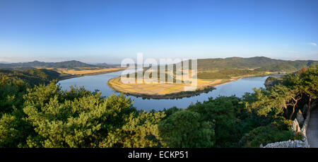 Blick vom Gyeongcheon-Observatorium in Sangju-Si, Korea Stockfoto