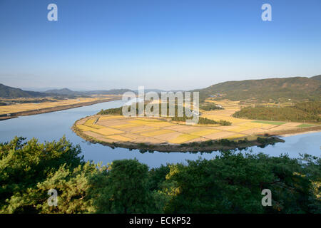 Blick vom Gyeongcheon-Observatorium in Sangju-Si, Korea Stockfoto