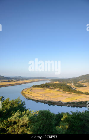 Blick vom Gyeongcheon-Observatorium in Sangju-Si, Korea Stockfoto