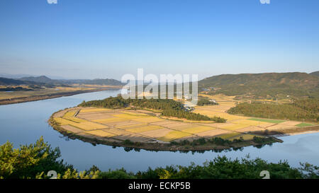 Blick vom Gyeongcheon-Observatorium in Sangju-Si, Korea Stockfoto