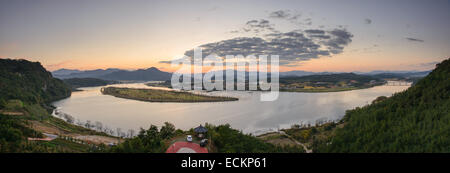 Blick vom Hak-Observatorium in Sangju-Si, Korea Stockfoto