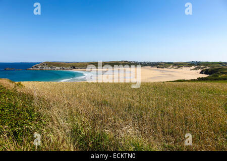 Die weite von Crantock Beach West Pentire Cornwall South West England UK Stockfoto