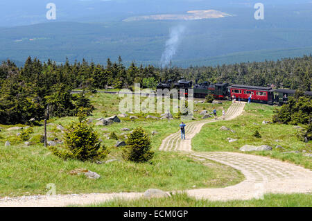 Eisenbahn zum Brocken Berg Stockfoto