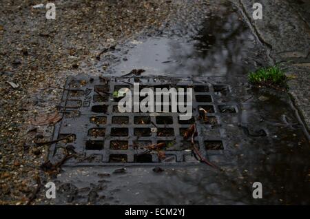 Drain in Beford Square in London, England Stockfoto