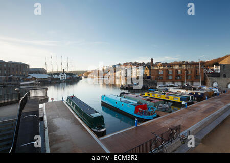 Bristol schwimmenden Hafen am Kai von Hannover. Bristol. England. VEREINIGTES KÖNIGREICH. Stockfoto