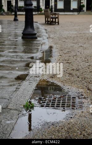 Drain in Beford Square in London, England Stockfoto