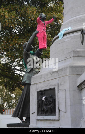 Detail der Statue de Pasteur, Lille Rijssel Frankreich. Stockfoto