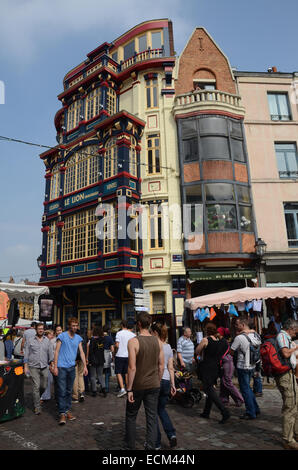 Legen Sie durch Lion d ' or, Lille Rijssel Frankreich. Stockfoto