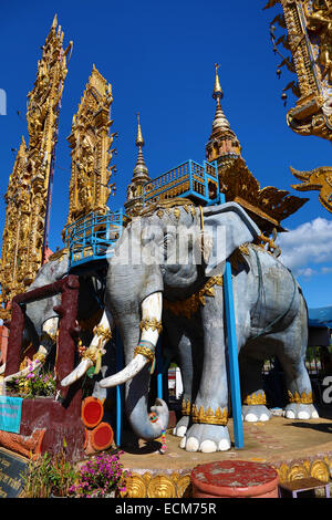 Das goldene Dreieck Thailand, Myanmar und Laos Dreiländereck, Provinz Chiang Rai, Thailand Stockfoto