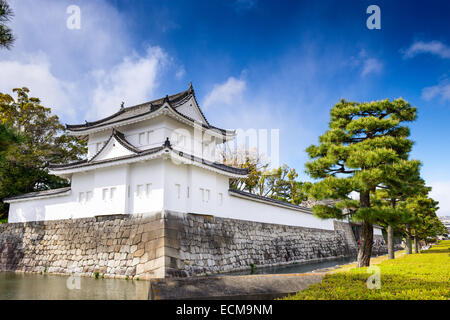 Kyoto, Japan am äußeren Nijo Burggraben. Stockfoto