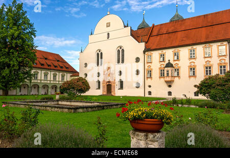 Basilika des Heiligen Benedikt, Kloster, Benediktiner-Kloster Benediktbeuern, Benediktbeuern, Upper Bavaria, Bavaria, Germany Stockfoto