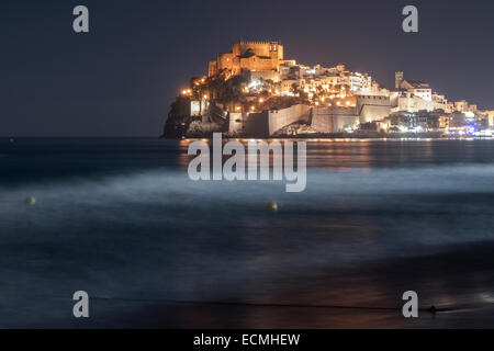 Peñiscola Burg Papa Luna. Castellón, Spanien Stockfoto