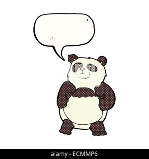 Cartoon Panda mit Sprechblase Stock Vektor