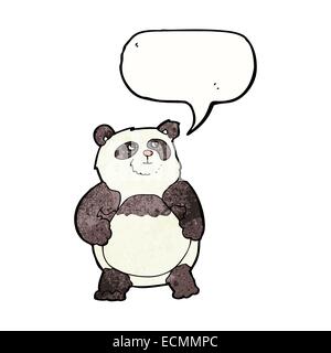 Cartoon Panda mit Sprechblase Stock Vektor