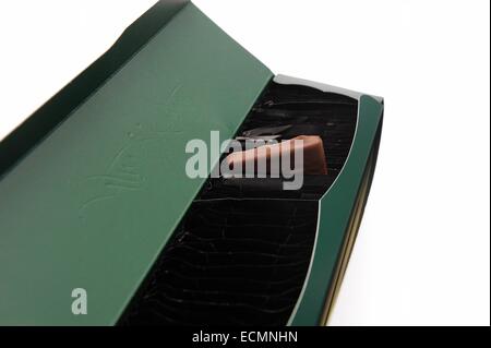 Nach acht Schokolade Münzstätten Stockfoto