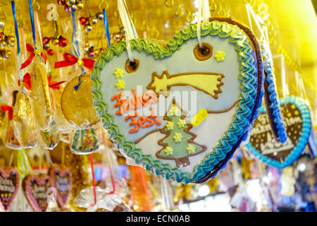 Weihnachtsmarkt, Chriskindlesmarkt in Nürnberg, Middle Franconia, Bayern, Deutschland, Europa Stockfoto