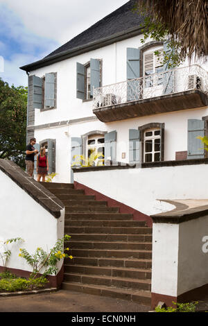 Mauritius, Mahebourg, Menschen besuchen National History Museum im Schloss des Robillards Stockfoto