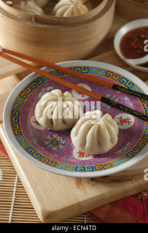 Char Siu Brötchen. Dim-Sum. Chinesische Knödel. Stockfoto