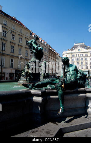 Österreich, Wien, Neuer Marktplatz, Brunnen Stockfoto