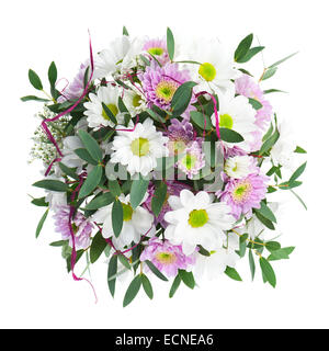 Bouquet von Gerbera Blumen, Isolated on White Background. Closeup. Stockfoto