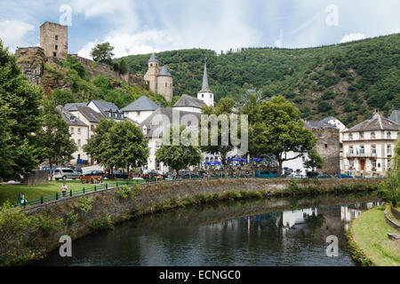 Esch Sur Sûre, Luxemburg Stockfoto