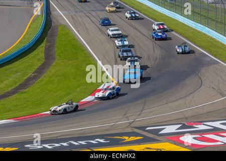 Oldtimer-Rennen bei Glenora Weinkeller US-Oldtimer Grand Prix in Watkins Glen International in der Finger Lakes-Gegend Stockfoto