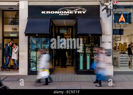 Kronometry 1999-Uhren-Shop im neuen Bond Street, London, England Stockfoto