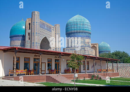 Bibi-Khanym Moschee / Bibi Khanum Moschee, historische Freitags-Moschee in Samarkand, Usbekistan Stockfoto
