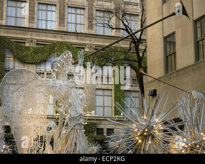 Herald Angel Dekoration, Rockefeller Center, NYC Stockfoto