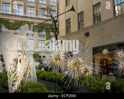 Herald Angel Dekoration, Rockefeller Center, NYC Stockfoto