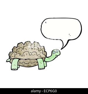Cartoon-Schildkröte mit Sprechblase Stock Vektor