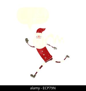 Cartoon mit Santa mit Sprechblase Stock Vektor