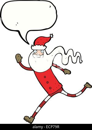 Cartoon mit Santa mit Sprechblase Stock Vektor