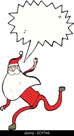 Cartoon mit Santa mit Sprechblase Stock Vektor