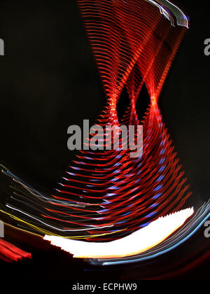 Abstrakte Licht, Tour Montparnasse-Turm, La Nuit Blanche, White Night, Paris, Frankreich Stockfoto