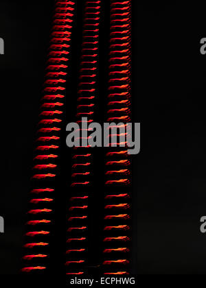 Abstrakte Licht, Tour Montparnasse-Turm, La Nuit Blanche, White Night, Paris, Frankreich Stockfoto